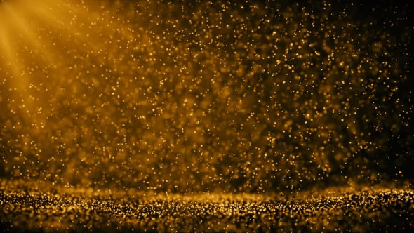 Golden Ambient Particles Background