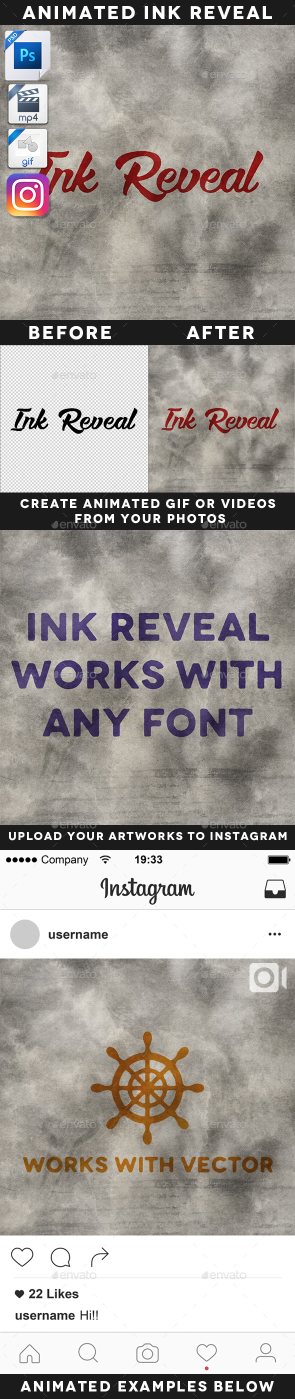 Animated Ink Reveal Effect Template - Artistic Photo Templates