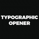 Typographic Opener || Stomp - VideoHive Item for Sale