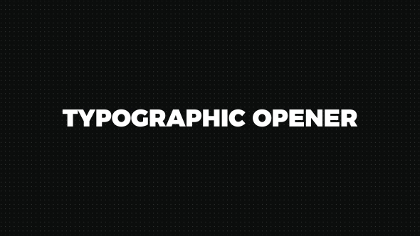 Typographic Opener || Stomp
