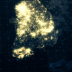 South Korea Map Night Lighting 4K - VideoHive Item for Sale