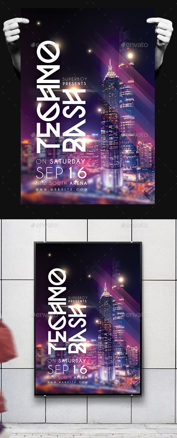 Techno bash Party Flyer - Clubs & Parties Events