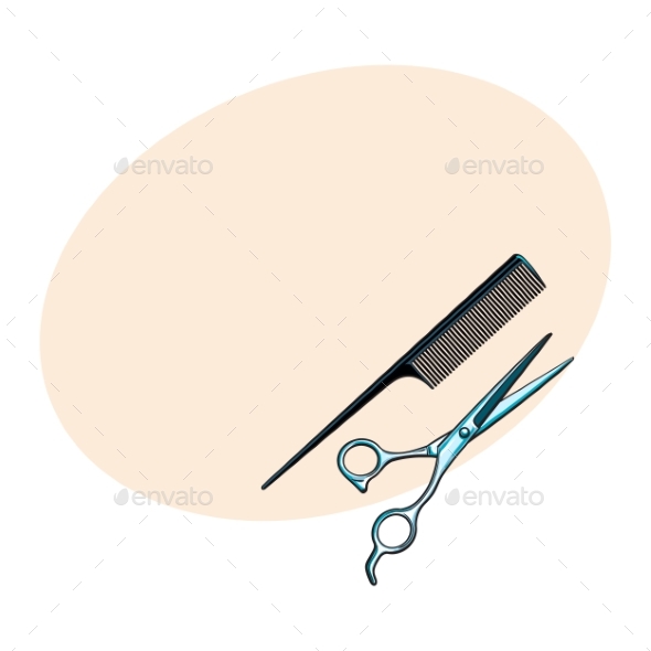 Stainless Steel Professional Hairdresser Scissors - Decorative Symbols Decorative