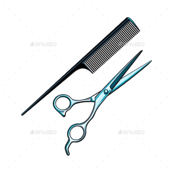 Stainless Steel Professional Hairdresser Scissors - Decorative Symbols Decorative