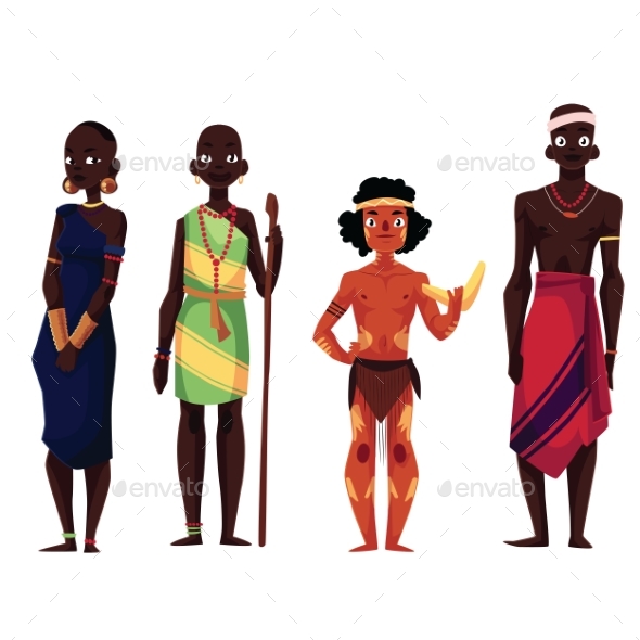 Native People of African Tribes - People Characters