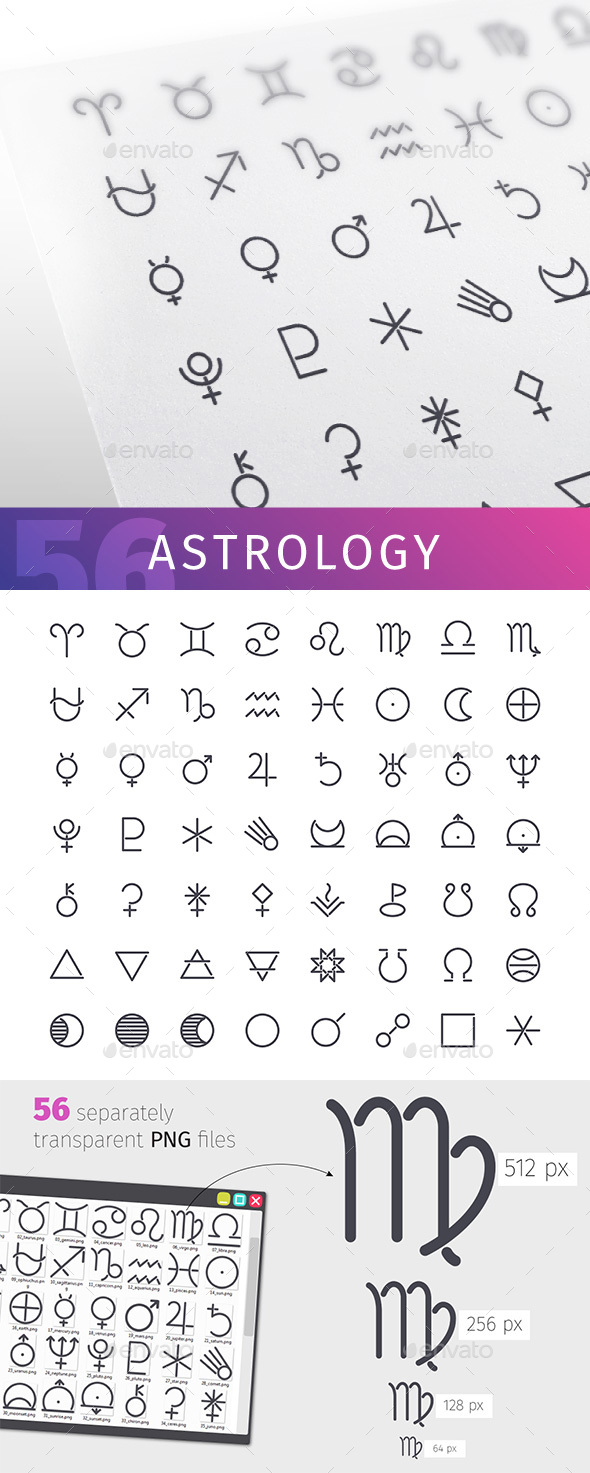 Astrology Line Icons Set - Miscellaneous Icons