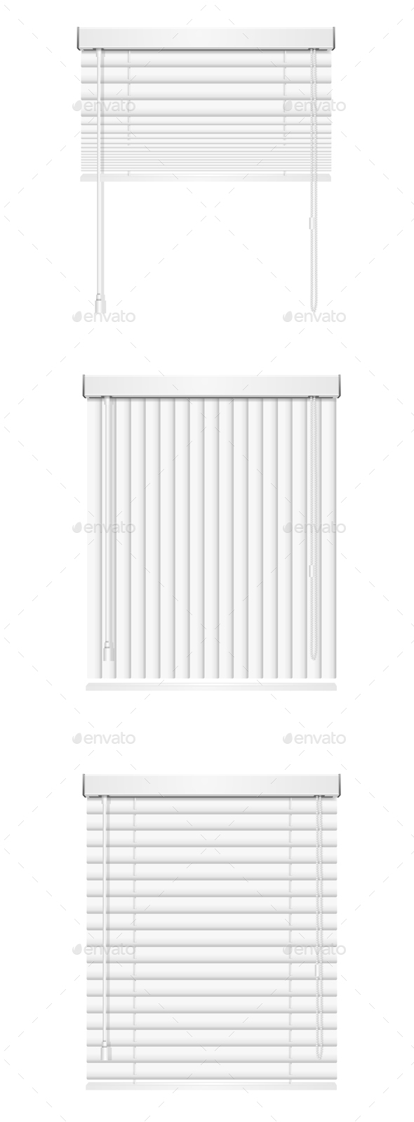 Realistic Jalousie Roller Shutters Blinds - Man-made Objects Objects
