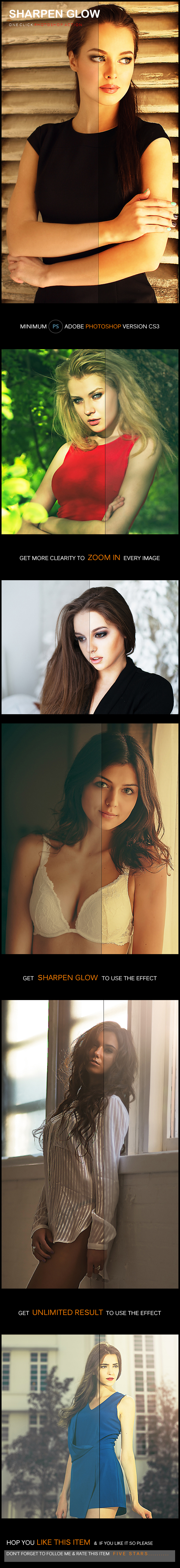 Sharpen Glow - Photo Effects Actions