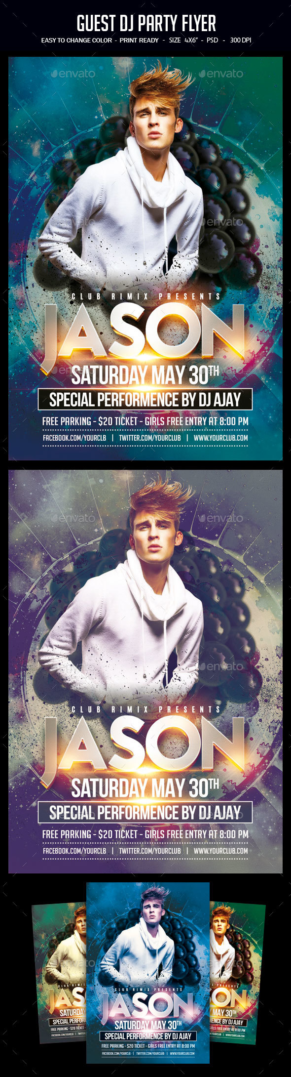 Guest Dj Party Flyer - Clubs & Parties Events
