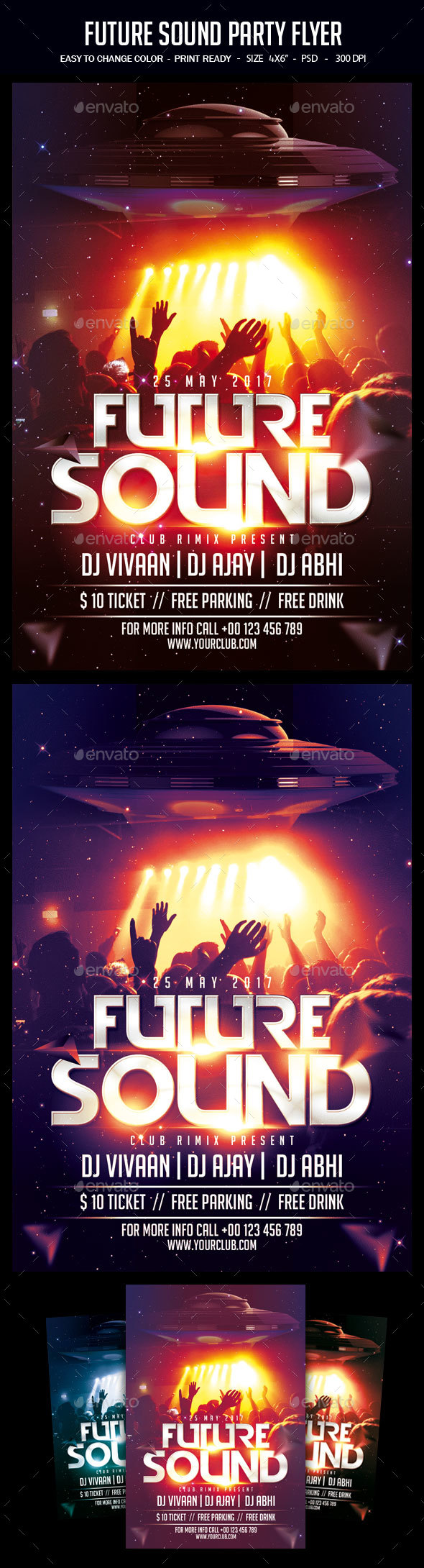 Future Sound Party Flyer - Clubs & Parties Events