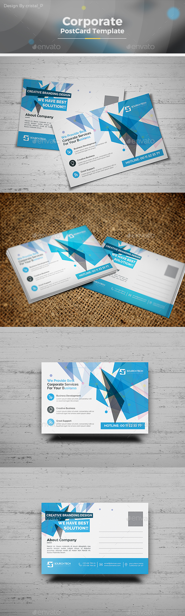 Postcard Template - Cards & Invites Print Templates