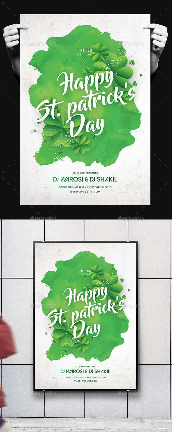 Happy St. Patrick's Day Flyer - Clubs & Parties Events