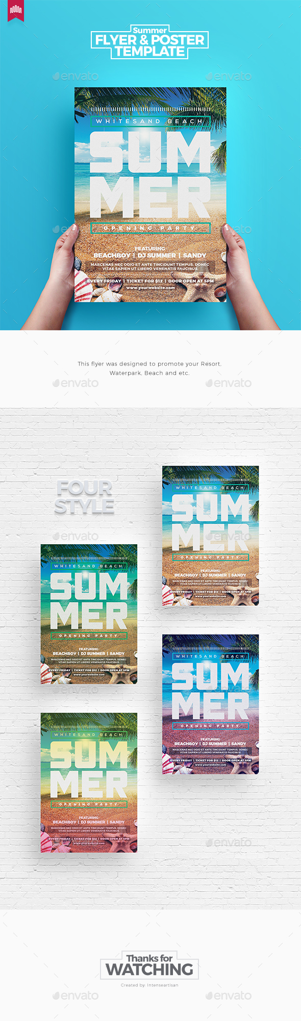 Summer - Flyer Template - Clubs & Parties Events