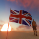 England Flag and Walking Man - VideoHive Item for Sale