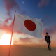 Japan Flag and Walking Man - VideoHive Item for Sale