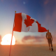 Canada Flag and Walking Man - VideoHive Item for Sale