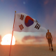 Korea Flag and Walking Man - VideoHive Item for Sale