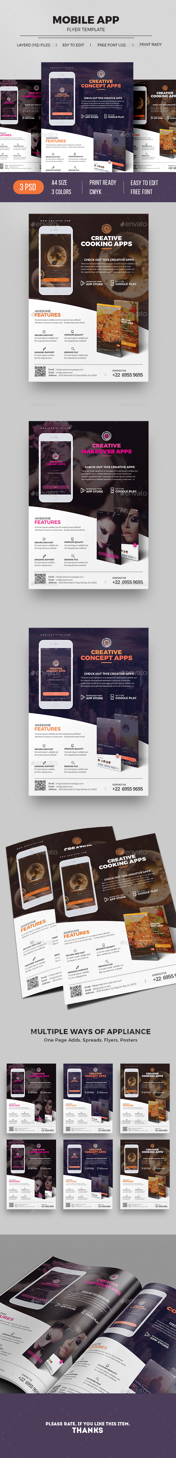 Mobile App Flyer - Commerce Flyers