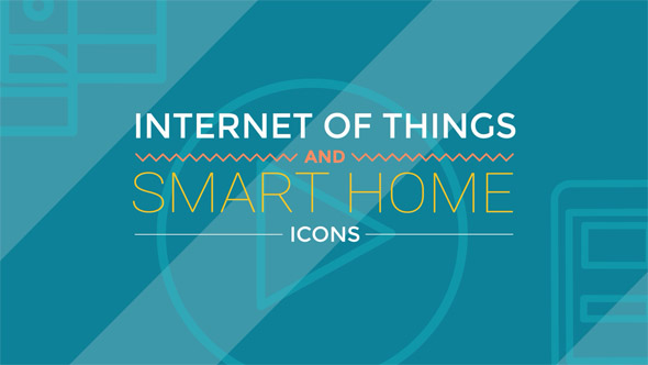 Internet Of Things and Smart Home Icons Video Displays template preview