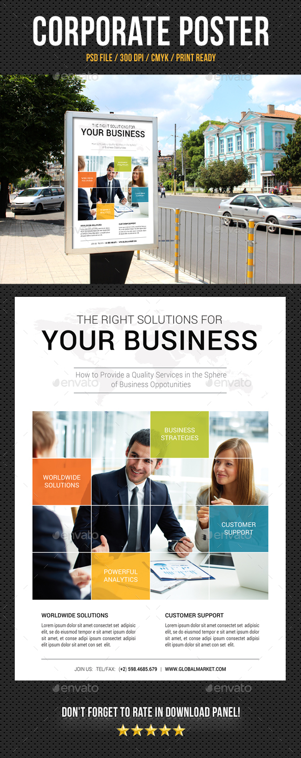 Corporate Business Poster Template V17