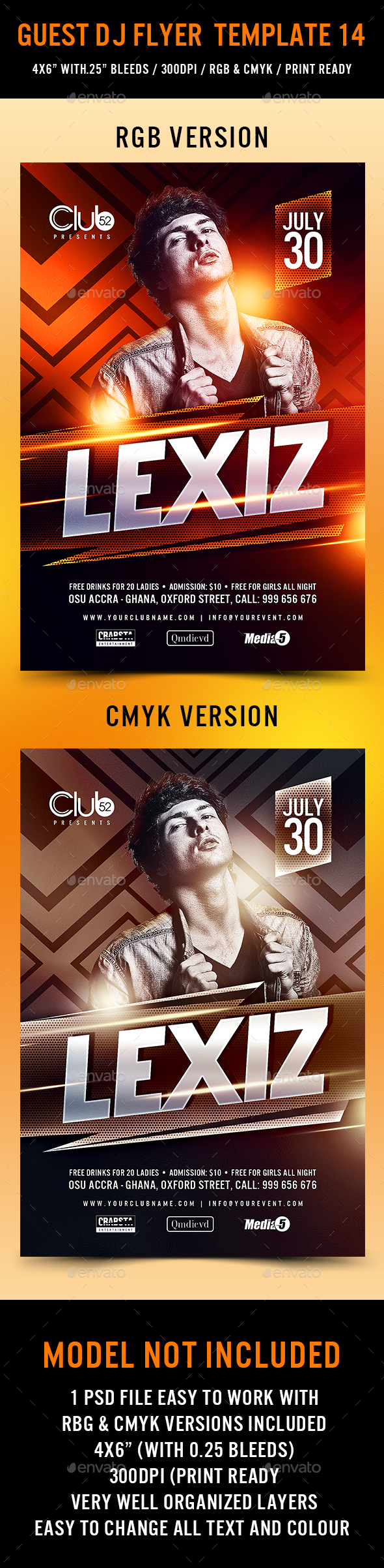 Guest DJ Flyer Template 14 - Events Flyers
