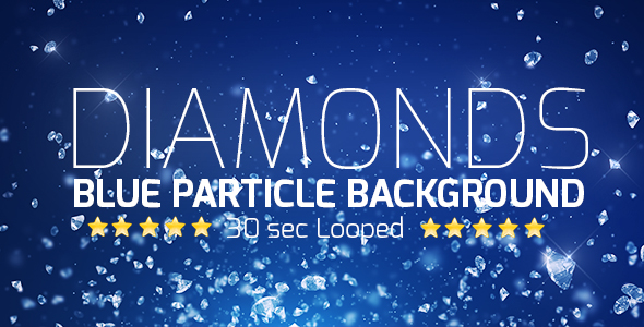 Diamonds Blue Particle Background