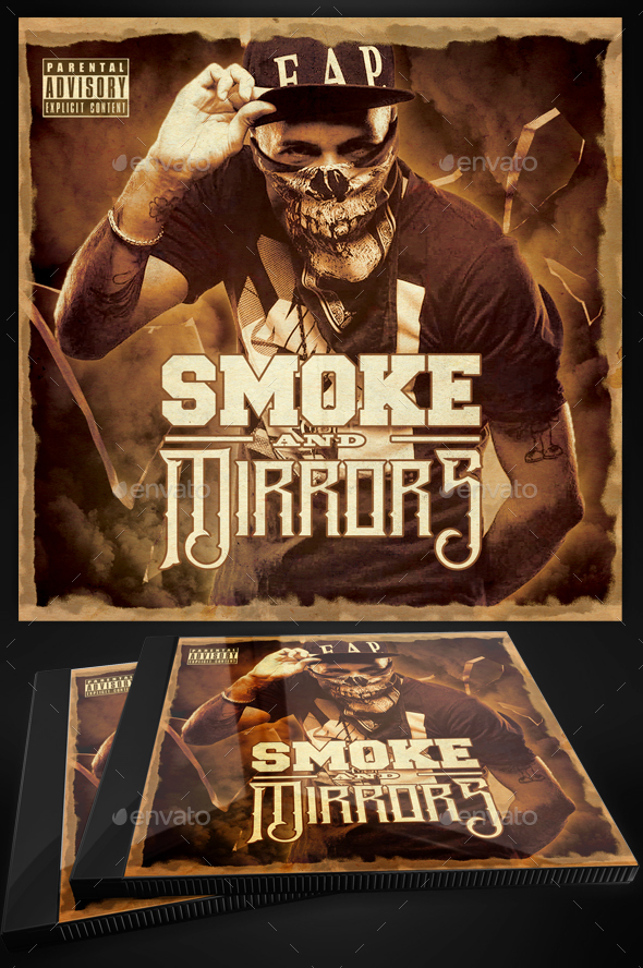 Grunge Mixtape Artwork CD Template PSD - CD & DVD Artwork Print Templates