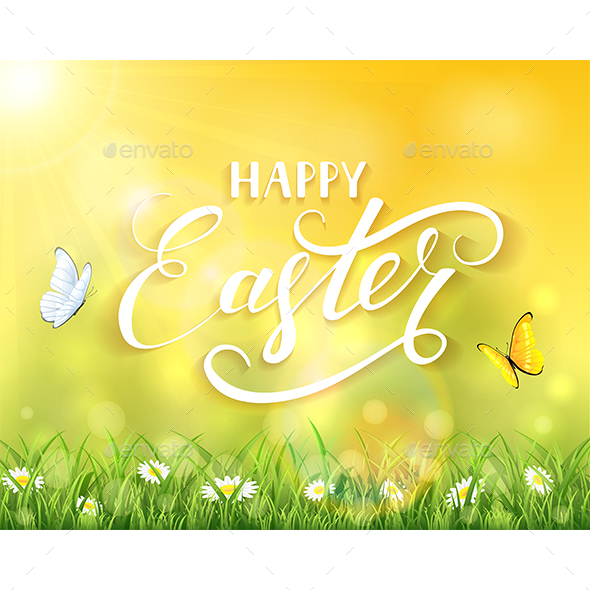 Easter Nature and Sun over Grass - Miscellaneous Seasons/Holidays