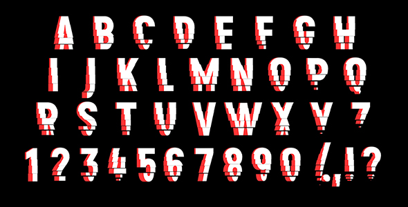Futuristic Sliced Alphabet - VideoHive 19503465