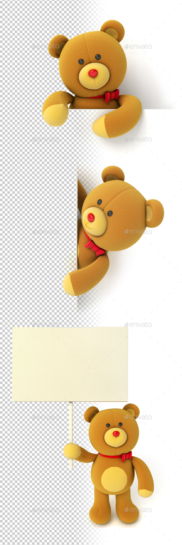 Teddy Bear - Characters 3D Renders