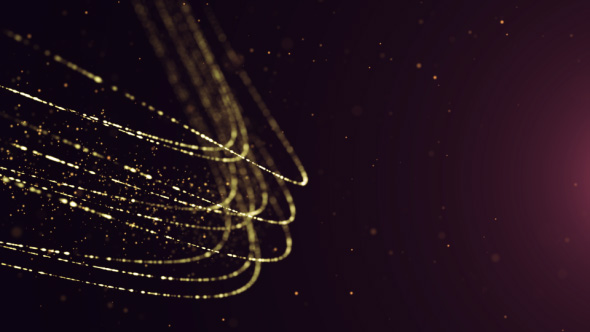 Cinematic Golden Strings Particles