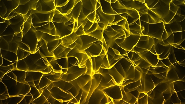 Golden Waves Particles Background