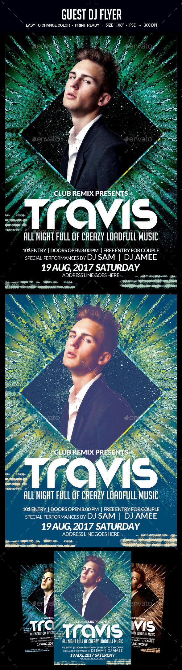 Guest DJ Flyer - Clubs & Parties Events