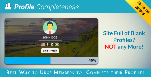 User profile Completeness - CodeCanyon 14942712
