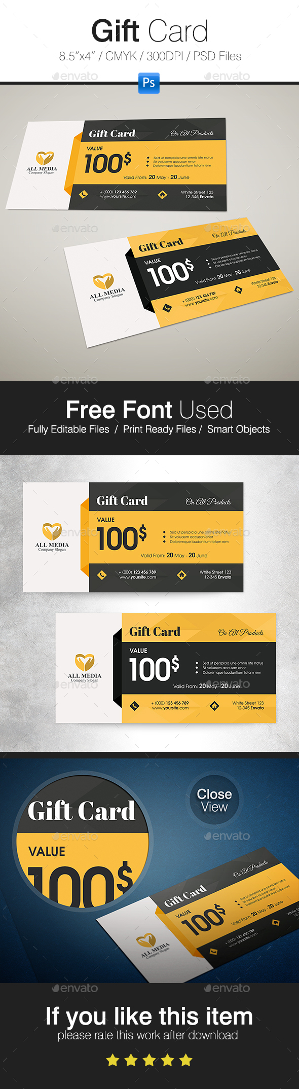 Gift Card - Cards & Invites Print Templates