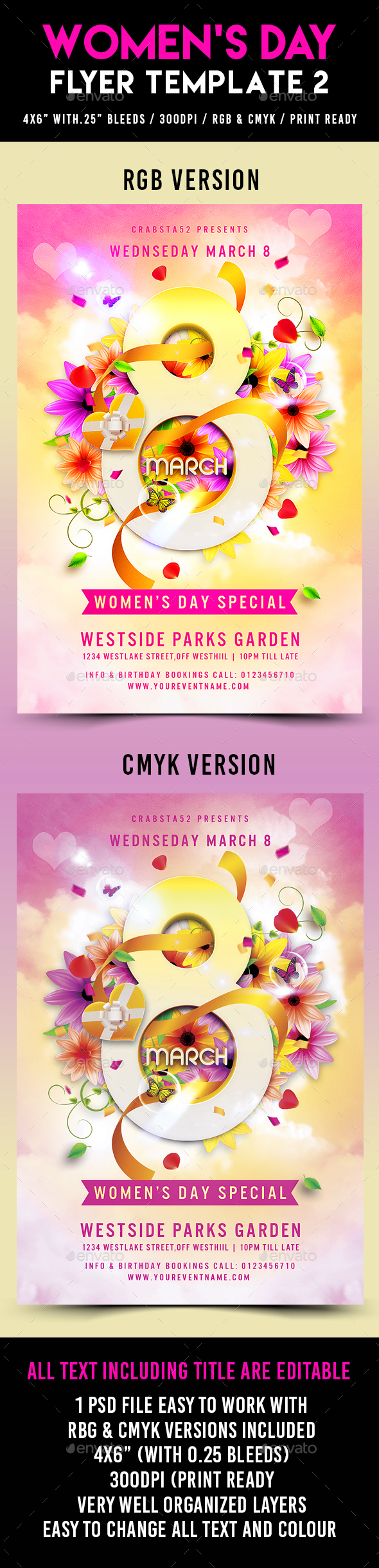 Women's Day Flyer Template 2 - Events Flyers