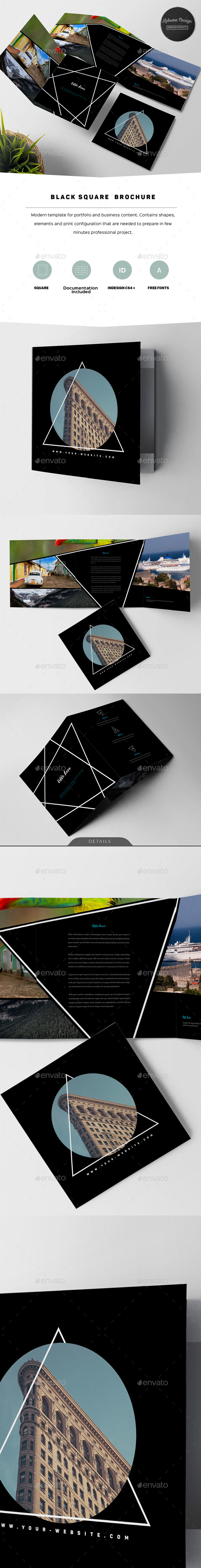 Black Square Brochure - Portfolio Brochures