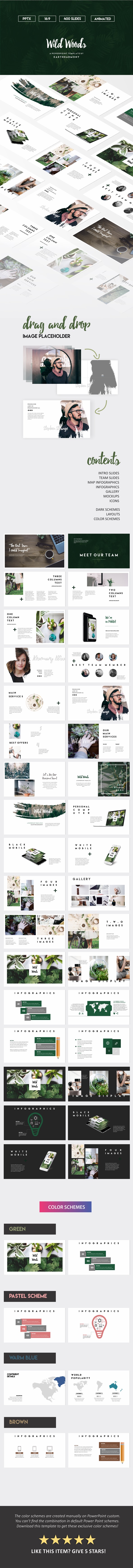 WILD WOODS - nature, environment - PowerPoint Templates Presentation Templates