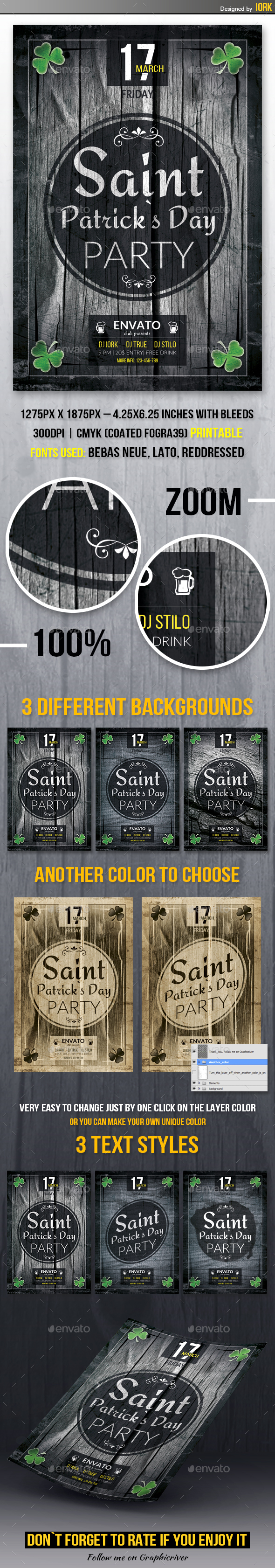 Saint Patrick`s Day Party flyer - Flyers Print Templates