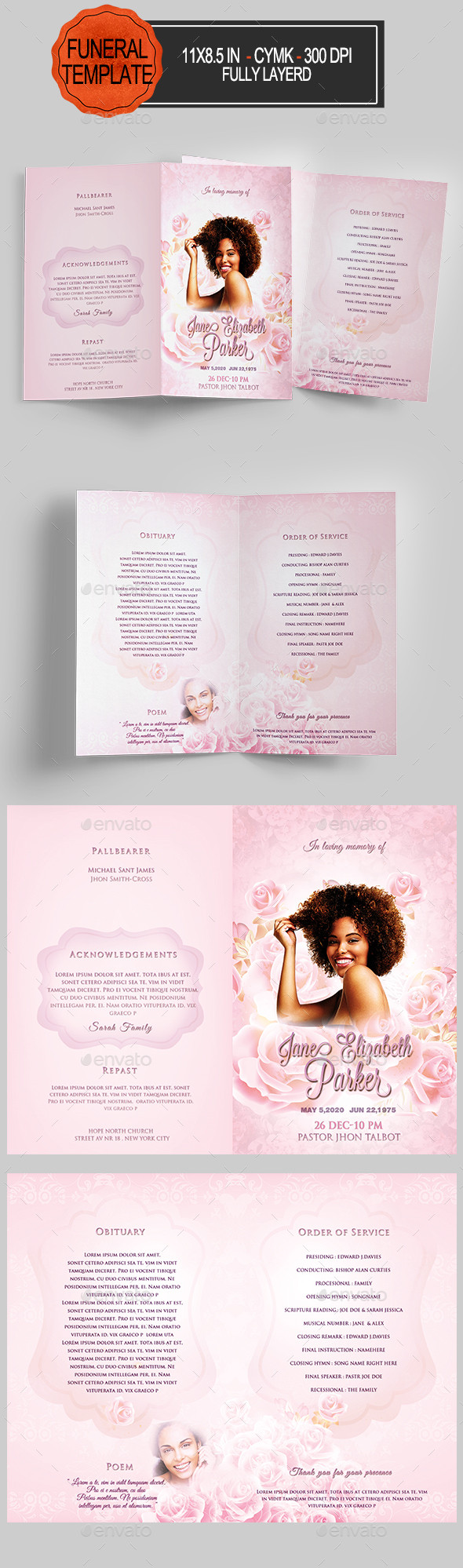 Funeral Program Template - Informational Brochures