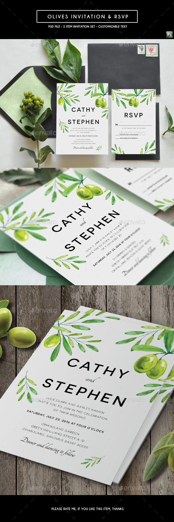 Olives Invitation - Weddings Cards & Invites