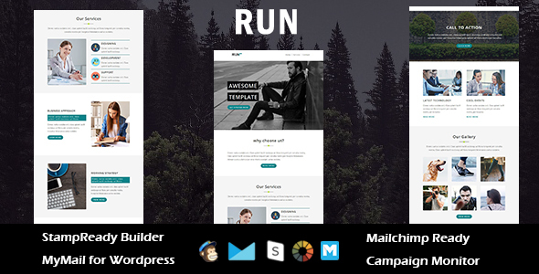 Run - Multipurpose Responsive Email Template with Stampready Builder Access - Email Templates Marketing