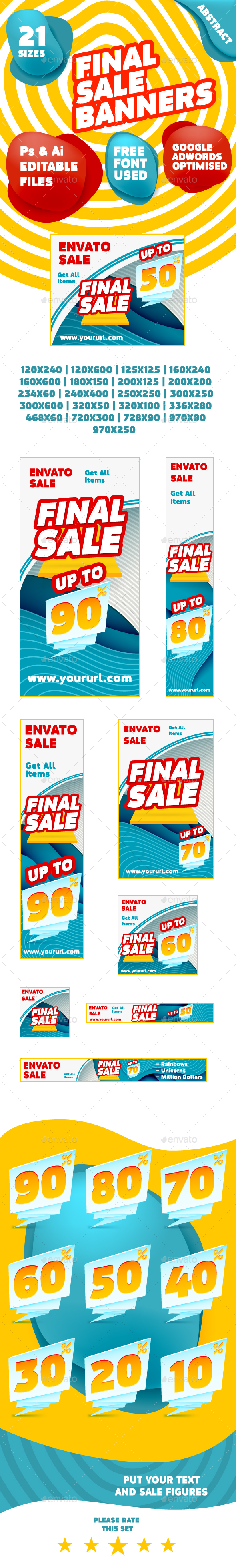 Product or Service Sale Web Banner Pack - Banners & Ads Web Elements