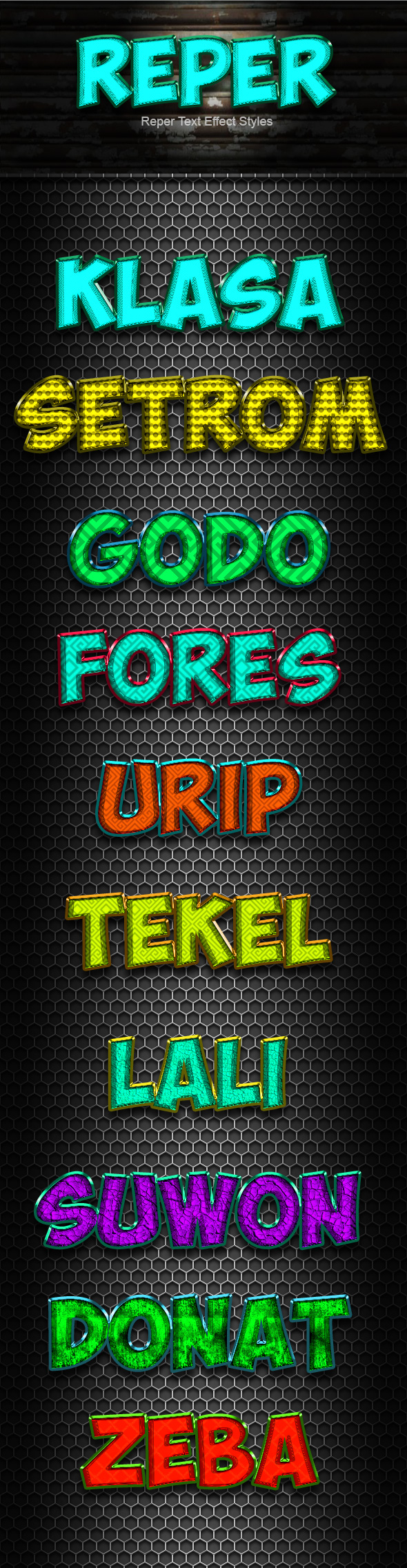 Reper Text Effect Styles - Text Effects Styles