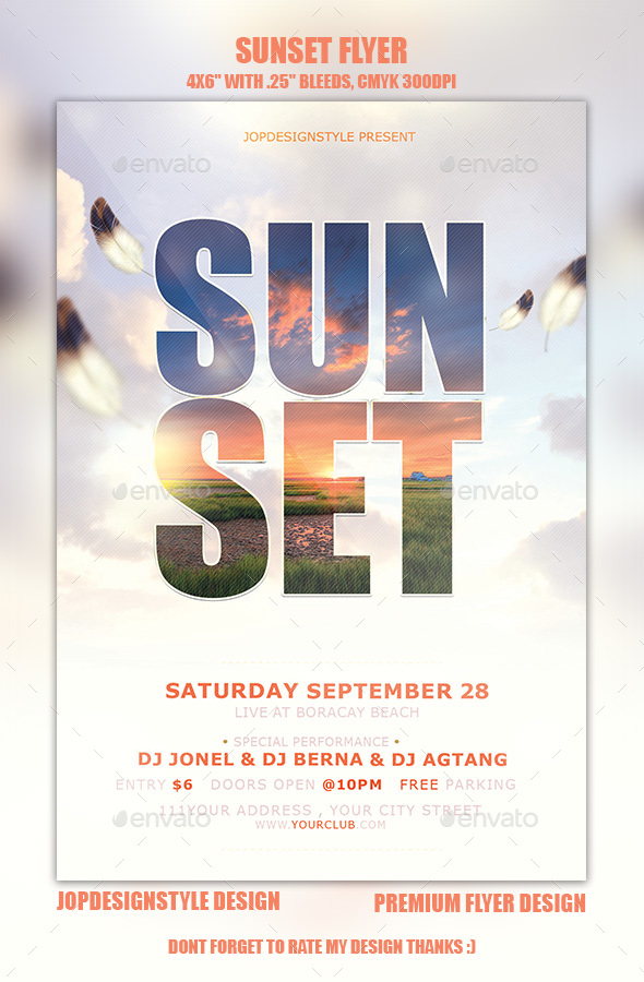 Sunset Flyer - Events Flyers