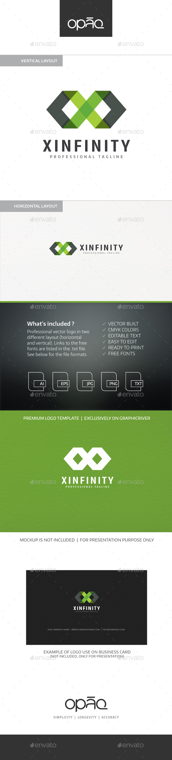 X Infinity Logo - Letters Logo Templates
