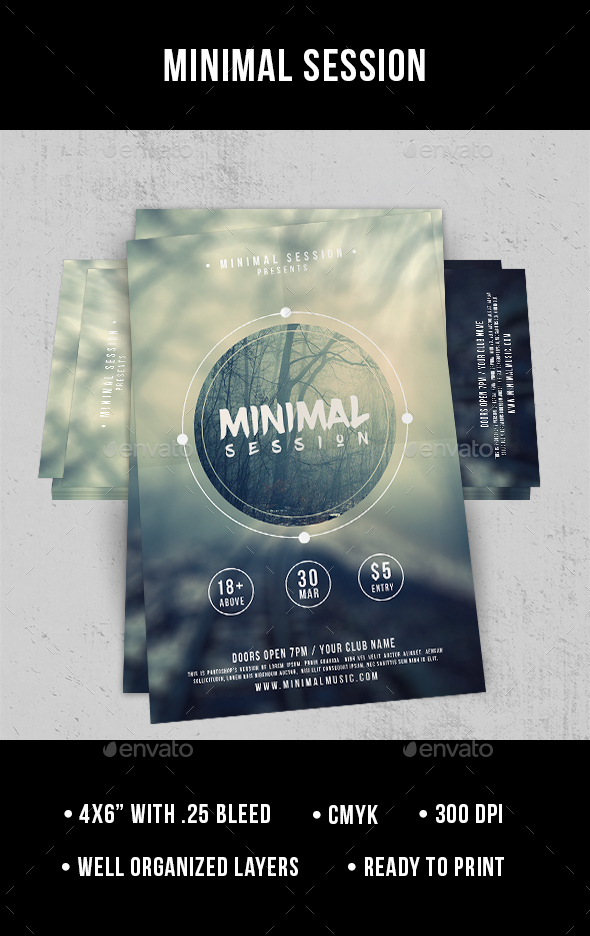 Minimal Session - Flyer - Clubs & Parties Events