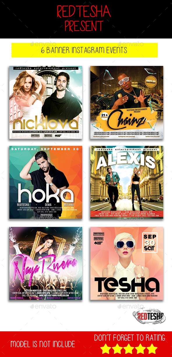 Instagram Banner Events - Banners & Ads Web Elements