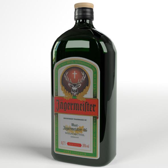 Jagermeister Liqueur Bottle - 3DOcean Item for Sale