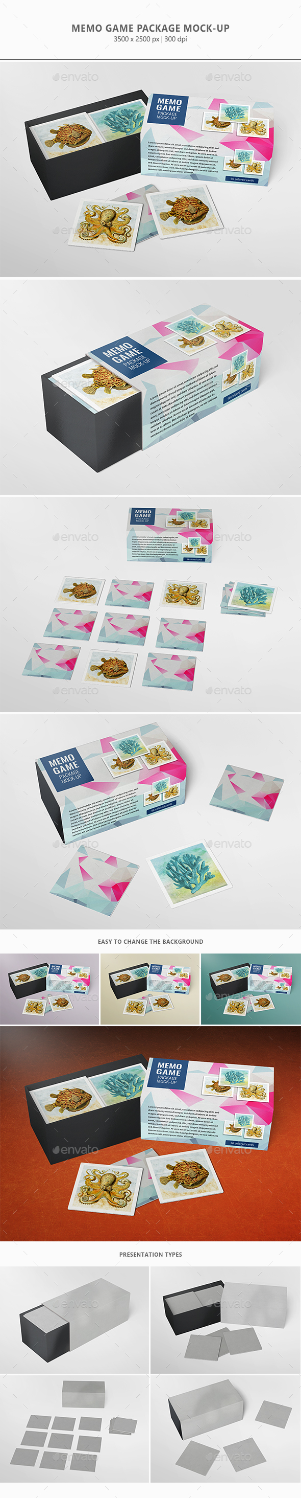 Memo Game Package Mock-up